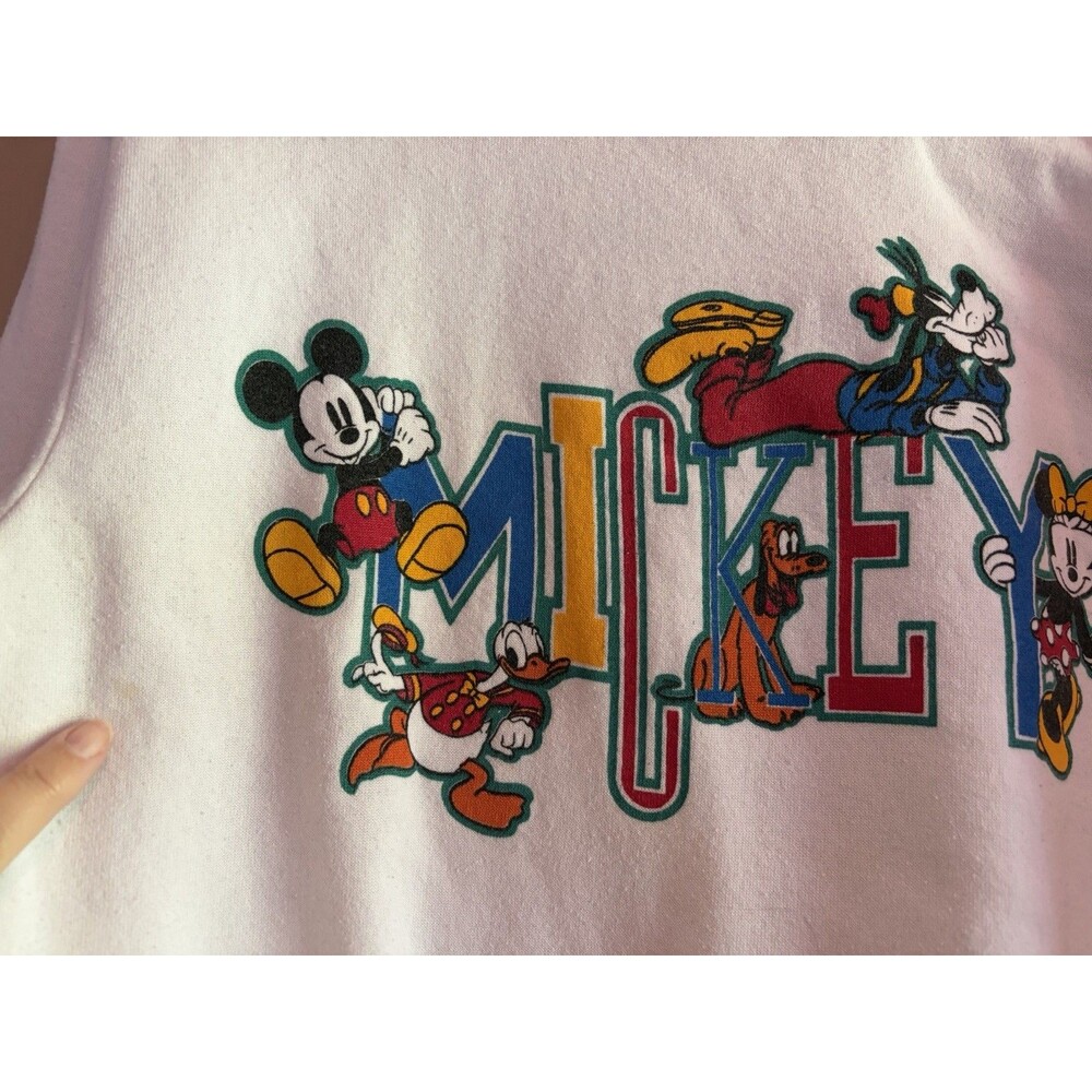 Vintage Disney Mickey Mouse Sweatshirt Size Small 90s White Mickey & Co Friends - Picture 3 of 8